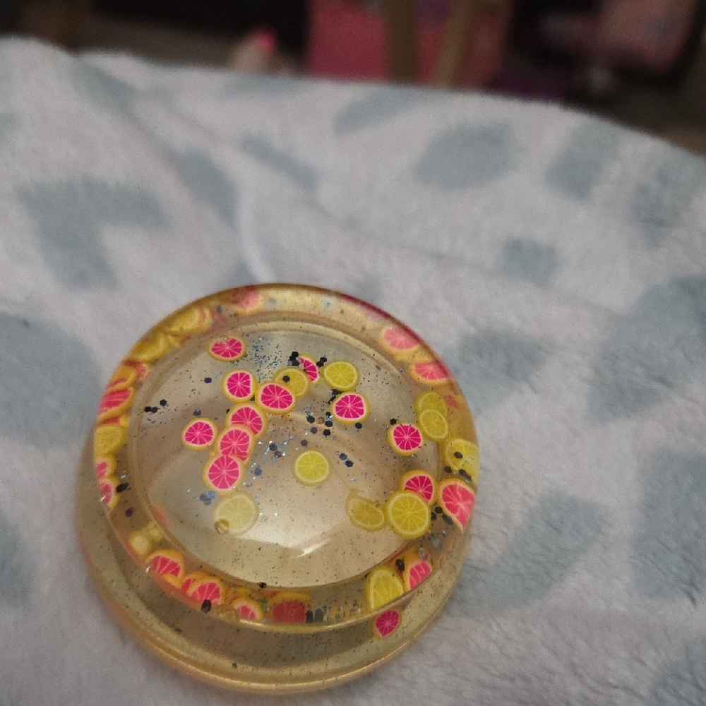 Jar, Fruit Slice Resin Paperweight Cup Handmade